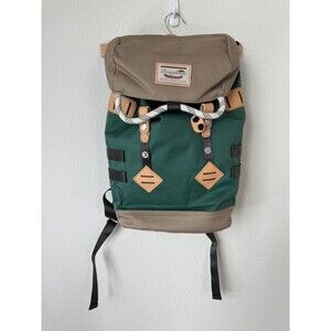 Doughnut Outdoor Adventure Green Tan Backpack Hiking Travel Laptop Bag